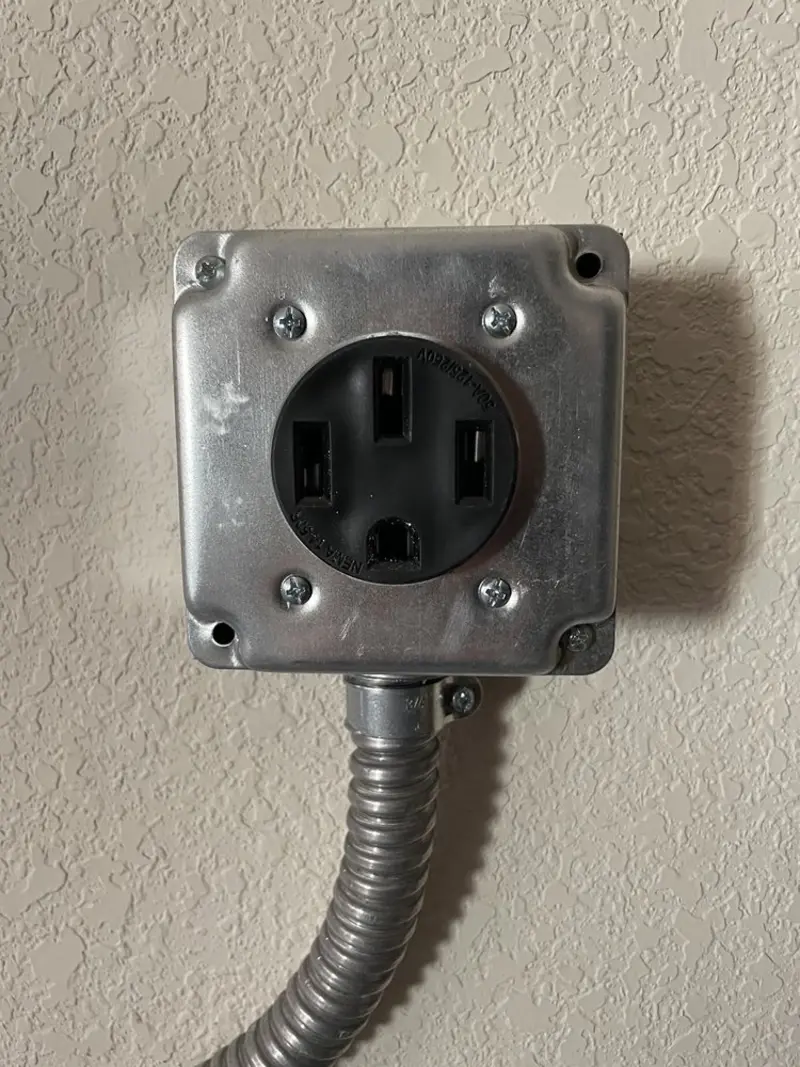 NEMA 14-50 outlet installed for Smart Home Electrical in Burbank